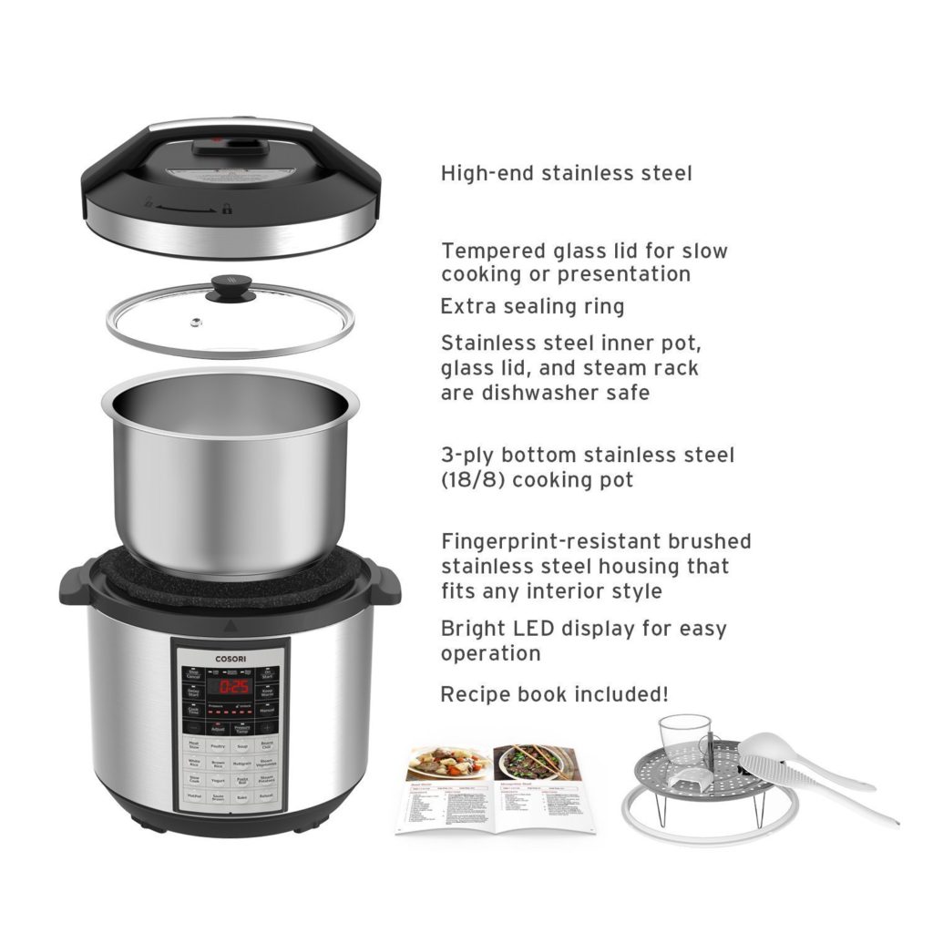 COSORI Premium 8in1 MultiUse Programmable Pressure Cooker, Rice