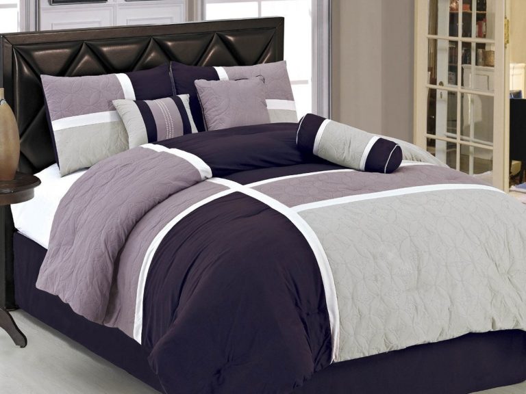Chezmoi Collection 7-Piece Quilted Patchwork Comforter Set