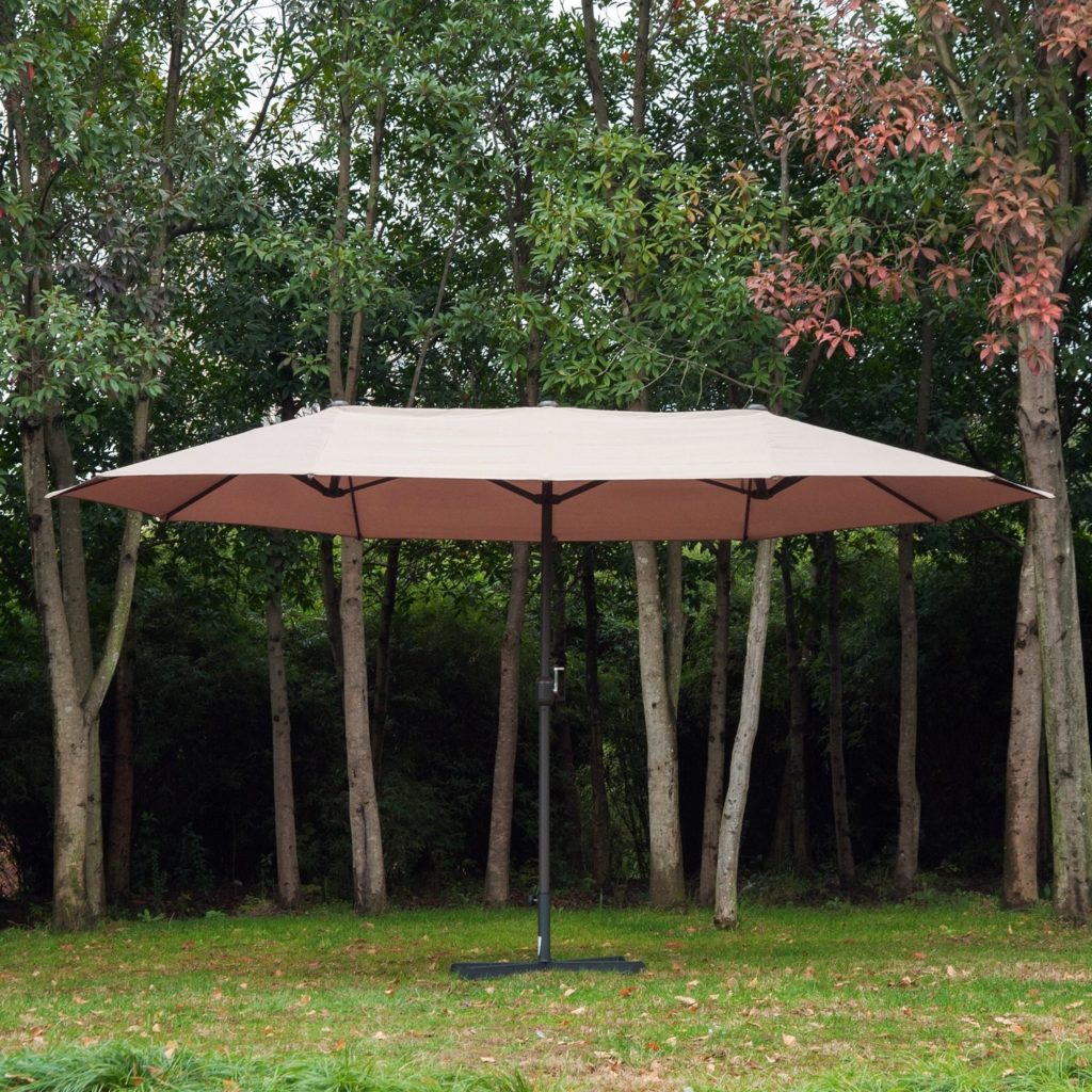 Outsunny 15ft Outdoor Twin Patio Umbrella Outdoor DoubleSided Market