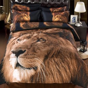 Alicemall 3D Lion Comforter Set Super