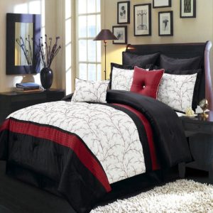 Atlantis Ivory, Red and Black King size