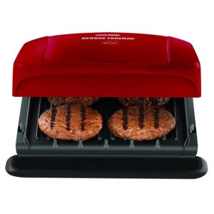 George Foreman GRP1060RC Grill with Removable Plates, Red, 4 Serving